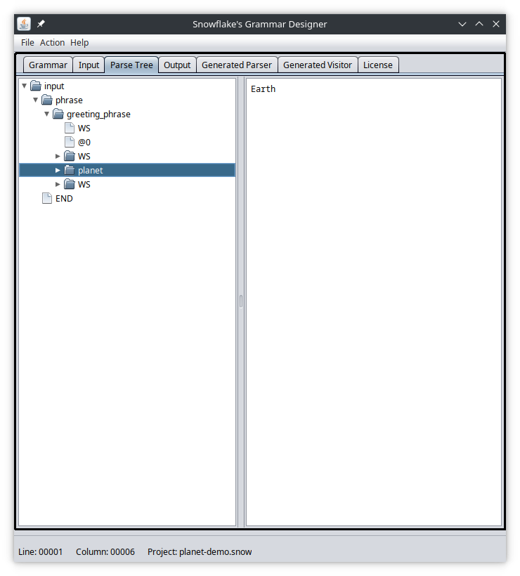 Java Swing Snowflake GUI with Grammar